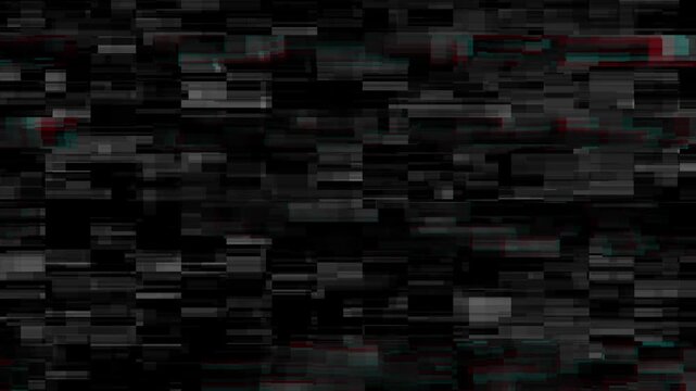 Glitch noise static TV VFX. Visual video background stripe effect, TV screen noise glitch effect. Distortion transitions, transition effect for video editing