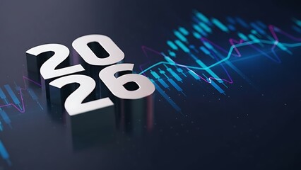 Financial forecast for 2026 stock market trends and economic growth visualization