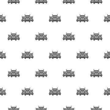 Big truck group seamless pattern isolated on white background