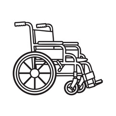 Fototapeta premium Line Drawing of a Wheelchair on Transparent Background