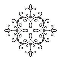 plants flower ornament line art vintage drawing