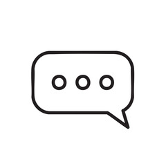 Naklejka premium Minimalist speech bubble icon illustrating communication and conversation