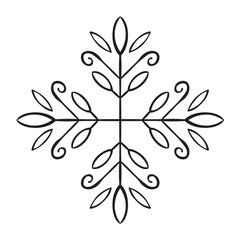 plants flower ornament line art vintage drawing