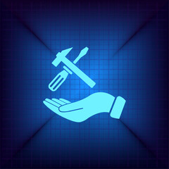 Vector illustration on a blue background