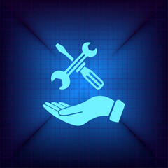 Vector illustration on a blue background