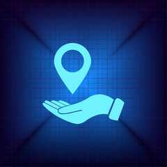 Vector illustration on a blue background