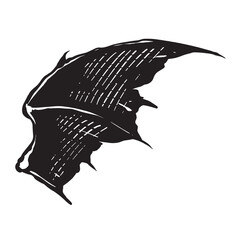 wing demon vintage engraving drawing