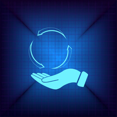 Vector illustration on a blue background