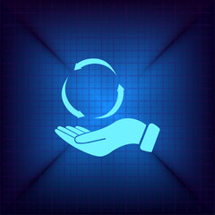 Vector illustration on a blue background