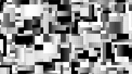 Monochrome gradient halftone dots background. Vector illustration