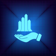 Vector illustration on a blue background