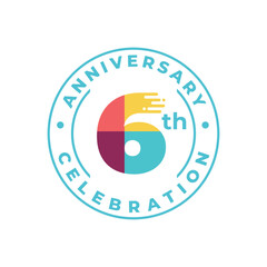 6th anniversary celebration design template