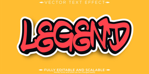 Graffiti text effect, editable spray and street text style