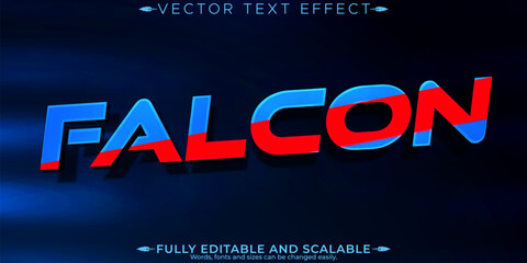America editable text effect, editable falcon and independence text style