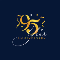 95 year anniversary celebration design template
