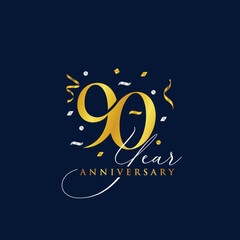 90 year anniversary celebration design template