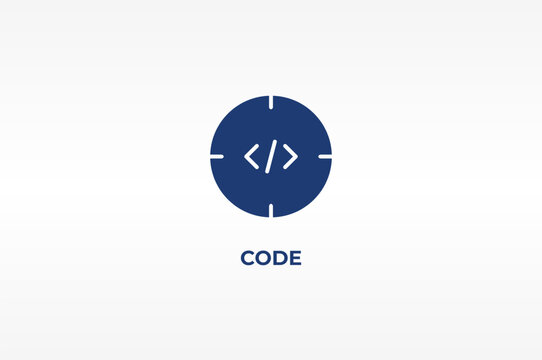 code vector, icon or logo sign isolated symbol illustration
