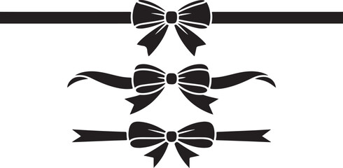 Three elegant black bows