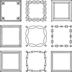 Collection of decorative frames