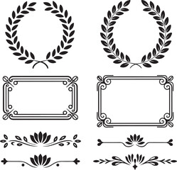 Decorative vector frames and borders