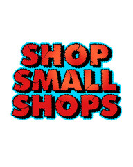 lettering graphic art SHOP SMALL SHOPS promotion tagline design