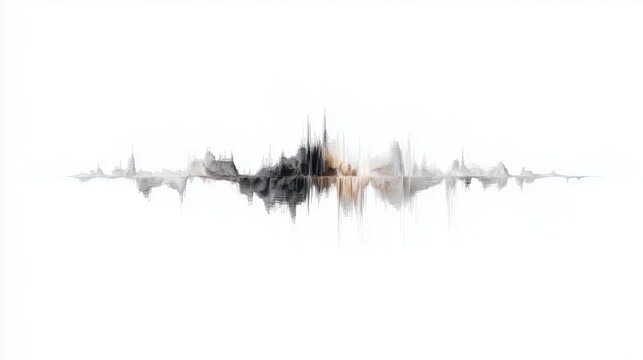 Sound wave pattern shows variation in sound intensity and frequency over time in a visual format