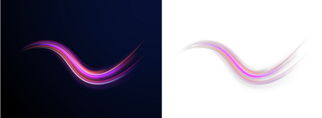 Neon Frame with Glowing Circular Lines, Electric Light Effects, Geometric Ornament, LED Illumination, Transparent Decoration and Modern Advertising Background