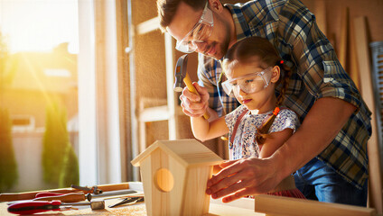 Father and Daughter Woodworking
