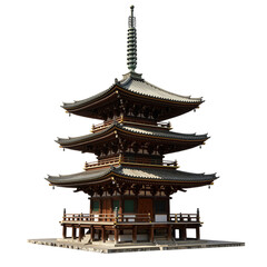 Traditional Five-Story Japanese Pagoda
