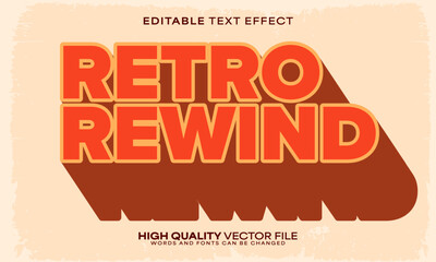 Retro classic text effect, editable text effect and vintage 3d font style bold shadow oldschool poster design