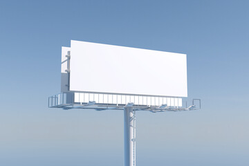 billboard for mockup with blue sky background