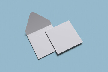 envelope for mockup design with blue background