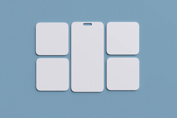 Instagram post carousel for mockup design with blue background