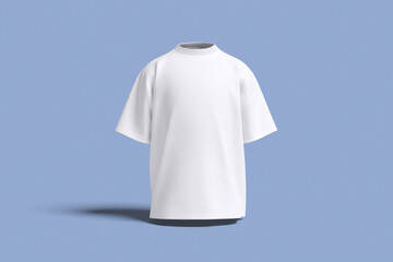 oversize shirt for mockup with blue background
