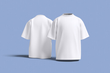 oversize shirt for mockup with blue background