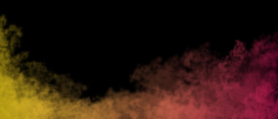 Colorful smoke in dark background