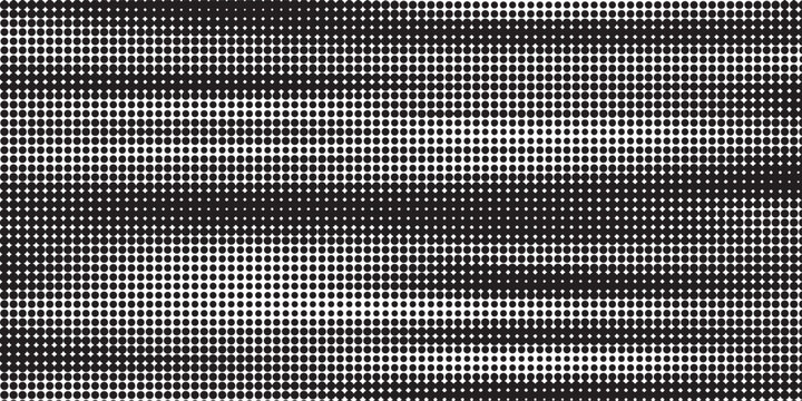 Black and white halftone texture. Circle halftone. Round dotworkd istressed dotted vector background.