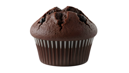 Chocolate Muffin Isolated on transparent Background