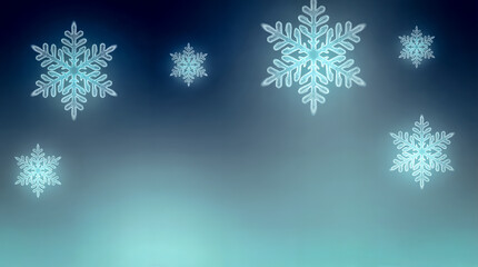 Macro Blue Ice Crystal with Snowflake Detail &ndash; Ethereal Winter Background for Holiday and Scientific Visuals