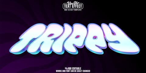 Trippy editable text effect, customizable psychedelic and abstract 3d font style