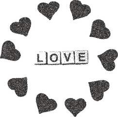 Heart y2k retro stipple art love brutalist halftone vector png transparent, passion 2000s photocopy effect tattoo aesthetic