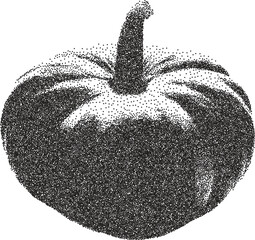 Pumpkin y2k retro stipple art vegetable brutalist halftone vector png transparent, orange 2000s photocopy effect tattoo aesthetic