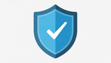 Shield with Checkmark Icon Representing Security and Protection in a Modern Graphic.