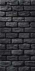 Dark brick wall texture with rough, uneven surface