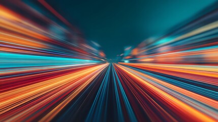 A vibrant, dynamic image showcasing streaks of colorful light, suggesting speed and movement in an abstract, futuristic style.