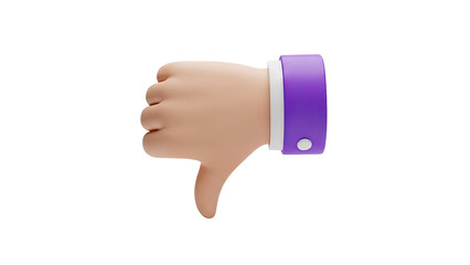 3D Thumbs Down Emoji Gesture Icon