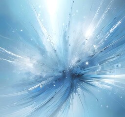 Obraz premium Abstract winter New Year background, frosty textures, shimmering particles, silver and blue tones