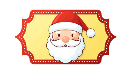 Cheerful Santa Claus Illustration in a Festive Frame for Christmas Celebrations © akmal