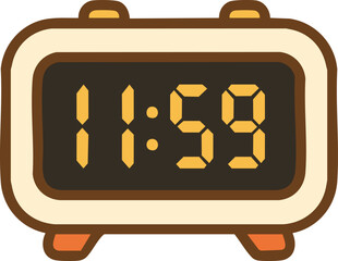 Digital Alarm Clock Time Schedule Icon