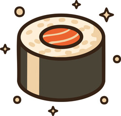 Sushi Roll Japanese Food Cuisine Icon